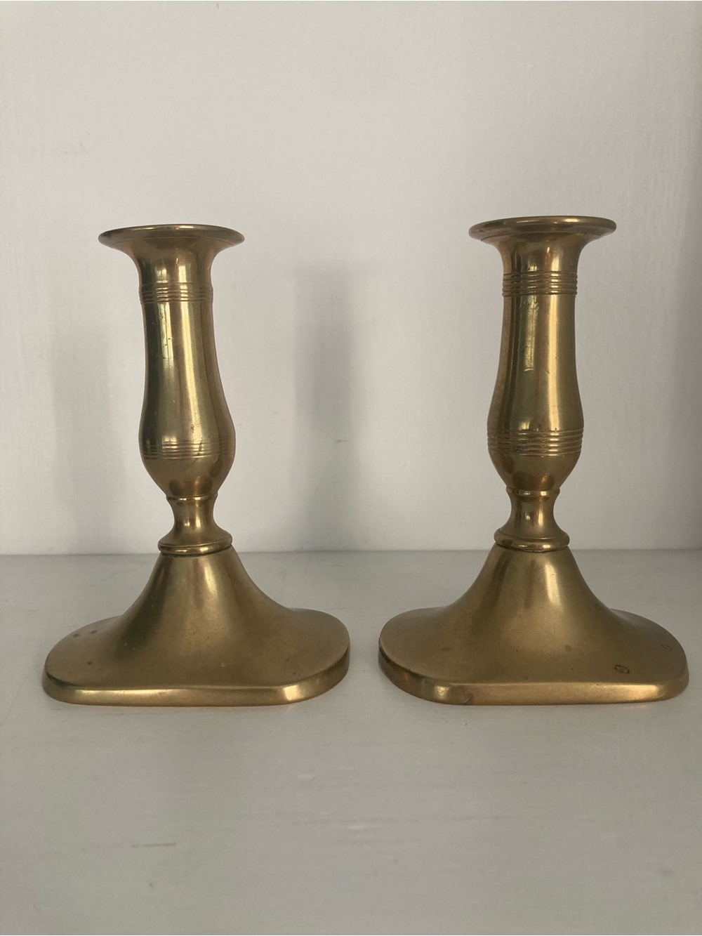Vintage | Brass Finish Candlestick Pair - Classic Home Accents